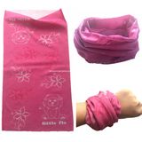 Factory OEM Produce Custom Design Printing Microfiber Seamless Style Kids Pink Magic Scarf