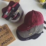 Custom Promotion Cap High Quality Corduroy Sports Baseball Hat with Flat Embroidery Logo