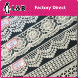 Raw White Eye Embrodered Cotton Lace Trim