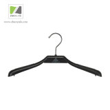 Black Kids Plastic Clothes Hanger with Non-Slips Strip