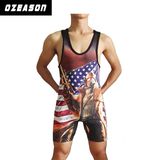 2017 Hot Sale Desing Custom 4XL Lycra Sublimated Mens Wrestling Singlet