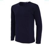 Custom Mens Long Sleeve Cotton Pure Color Plain T-Shirt