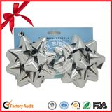 Best Quality Silver Ribbon Star Bow for Party Accessories