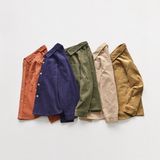 Multi-Color Kid Corduroy Long-Sleeved Shirt