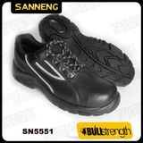 Black Safety Shoes for Service with Rubber Outlsole