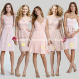 Custom Made Party Prom Gowns Short Chiffon Lace Bridesmaid Dress Yao103001