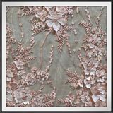 Mesh 3D Embroidery Lace 3D Flower Embroidered Lace