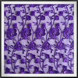 Polyester Mesh Embroidery Lace Flower with Branches Embroidery Lace