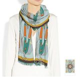 Fashion Digital Print Customize Design 100% Wool Shawl