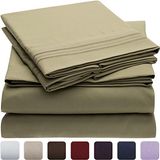 Top Embroidery Brushed Microfiber Bed Sheet Set