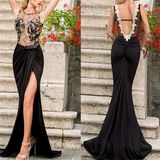 High Quality Lady Backless Formal Maxi Cocktail Dress (53015)