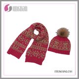 OEM Latest Children Warm Jacquard Scarf and Hat Suit (SNLC01)