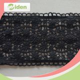 Factory Direct Sale Daisy Embroidery Cotton Black Guipure Lace