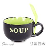 15oz Jumbo Soup Mug with Spoon Cheap Price Hot Selling