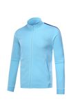 Wathet Pattern Solid Color Long Sleeved Training Jacket