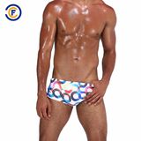 Oeko-Tex Full Waist Polyester Patterned Men Swimwear