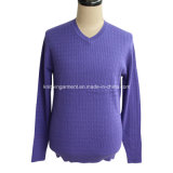 Men Knitted V Neck Long Sleeve Casual Sweater (M15-040)