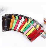 3.5cm Wide Plain Color Stretchable Suspender for Men