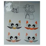 Delicate Cartoon Self Adhesive Cmyk Pet Glossy Weather Resistant Stickers