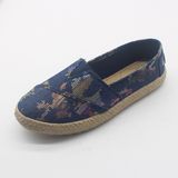 Fashion Design Ladies Canvas Flat Injection Shoes