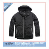 Men Hot Sale Hooded Winter Padded Jacket with Contrast Zip