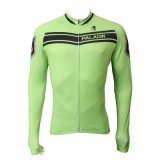 Cool Green Wolf's Head Men's Long Sleeve Breathable Cycling Jersey