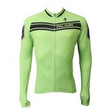 Cool Green Wolf's Head Men's Long Sleeve Breathable Cycling Jersey