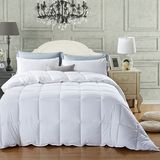 Down Alternative Quilted Comforter with Corner Duvet Tabs, Queen Size Hotel Duvet