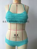 Sexy Crochet Flounce Two-Piece Bikini (QG-623W)