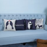 Digital Print Decorative Cushion/Pillow with Bird/Bear Pattern (MX-17)