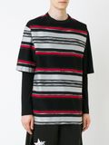 Short Sleeve Contrast Stripe Men's Tshirt