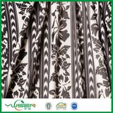 Black&White Leaves Printed Spandex Swimwear Fabric for Women