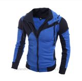 Combination Color Winter Bodyfit Warm Jacket Cap Zipper up Men's Hoodie