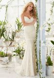 2016 New Design Spaghetti Strap Lace Mermaid Wedding Dress