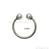 Double Pearl Bent Brooches Corsage Sweater Lapel Pin Shawl Buckle