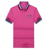 Men's Striped Collar Tshirt Plain Polo Shirt