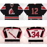 Whl Moose Jaw Warriors Josh Lepp 100% Embroidery Hockey Jerseys