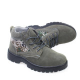 MID Cut Suede Leather Steel Plate Safety Shoes for Women