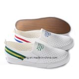 No Lace White Punch Hole Micro-Fiber Rubber Plimsolls Women Shoes