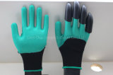 Latex Foam Coated Garden Planting Digging Glove with Plastic Claws