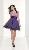 Classic Style Purple Organza Cocktail Dresses (CD3017)