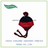 Promotional Normal Style Black and Red Winter Earflap Hat