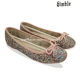 Children Bling Bling Gleit PU Flat Sole Ballet Slippers Shoes