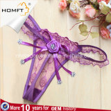 Sexy Open Front Embroidered Flower Lace Hipsters Sexy Transparent Ladies Underwear Panties Sexy T-Back Panties