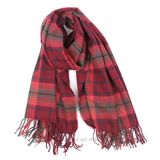 Hot Selling Red Tartan Woven Acrylic Shawl (Hz11)