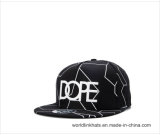 5panel Screen Print Spider Wed Snapback Cap with 3D Embroidery