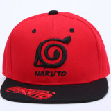 Red and Black Snapback Sport Cap with 3D Embroidery