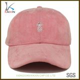 Custom Women Pink Suede Baseball Cap Unstructured Dad Hats