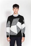 Professional Manufactory Round Neck Patterned Knit Men Sweater