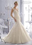 Embroidered Net Bridal Gown Wedding Dresses (WD14104)